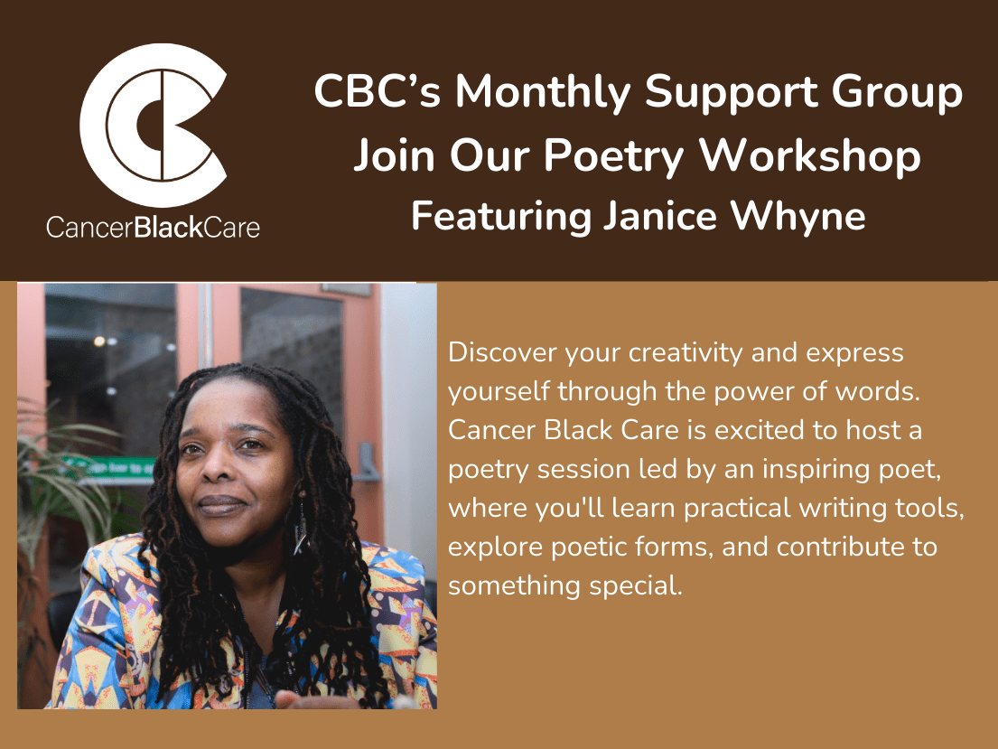 Flyer showing Janice Whyne who is featuring at a poetry workshop